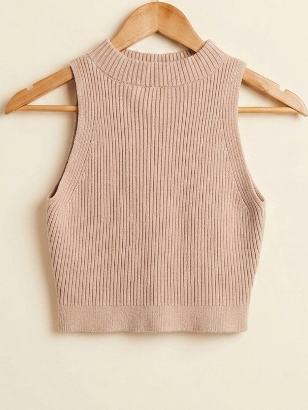 Ee:some Ribbed Stretchy Cropped Tank Top | Size Small - Picture 3 of 4